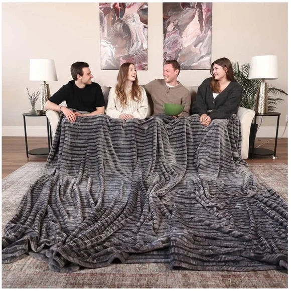 Life Comfort Bedding Life Comfort Family Blanket Gray Poshmark